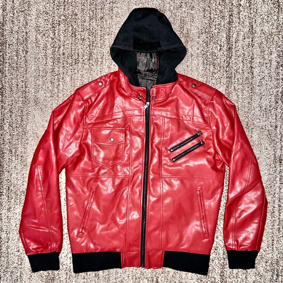 Zumiez Jackets & Coats Hood Crew Mens Faux Leather Jacket With